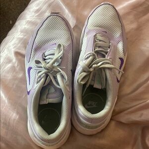 Nike Purple and White Low-Top Sneakers